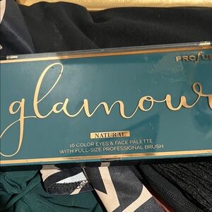 Profusion Cosmetics Glamour Natural Eyes & Face Palette - Teal and Gold Accents